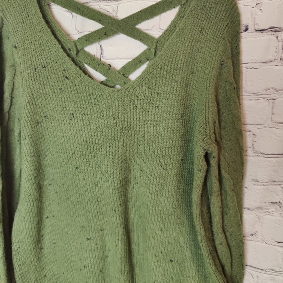 Love Scarlet V-Neck Sweater In Tea Leaf NWT Size Large - Picture 2 of 9